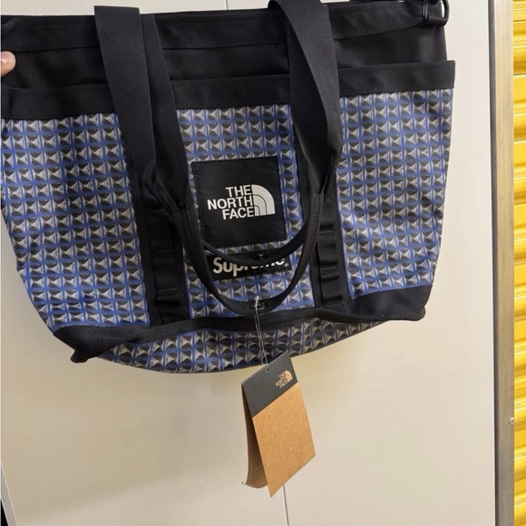 Supreme Blue and Black Geometric Duffel Bag